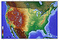 Map GMT USA Topography