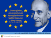 Зображення Роберта Шумана з його цитатою про об'єднання Європи