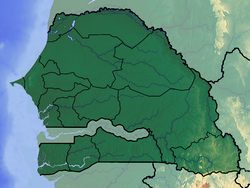 Dakar trên bản đồ Senegal