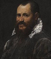 آنیباله کاراچی، Portrait of a Man, Bust Length, in a White Collar, 1580s