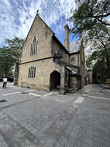 Backside of the Church of the Holy Trinity in Toronto, Canada in July 2024