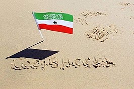 Ceel-Sheekh beach and Somaliland Flag