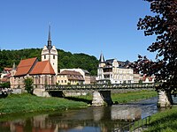 Gera: Untermhaus district, St. Mary's Church and White Elster river