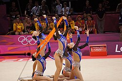 נבחרת ישראל במהלך תרגיל באולימפיאדת לונדון (2012)