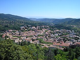 A view of Privas from Le Montoulon