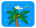 Palm tree animated symbol