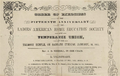 15th anniversary of the Ladies' American Home Education Society and Temperance Union, at the former Tremont Temple, on Sabbath evening, January 19, 1851
