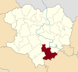 Vị trí của huyện Barvinkove trong tỉnh Kharkiv