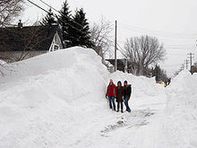Snowdrifts in Duluth, Minnesota, March 2007