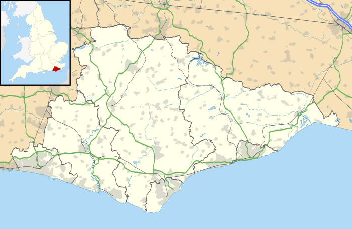 Mapa konturowa East Sussex