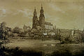 English: Cathedral in the 19th century Polski: Katedra na XIX-wiecznym rysunku Napoleona Ordy