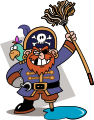 Pirate with mop