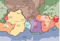 As placas tectónicas da Terra foram cartografadas na segunda metade do século XX