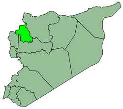 Map o Sirie wi Idlib heichlichtit