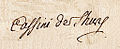 César-François Cassini de Thury aláírása