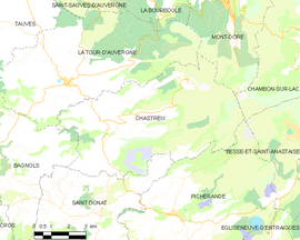 Mapa obce Chastreix