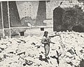 Arab Legion soldier standing in the ruins of the Hurva Synagogue, Jerusalem
