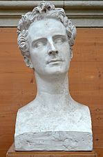Bust of Alphonse de Lamartine by french sculptor David d'Angers (1829).