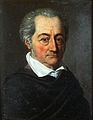 Johann Wolfgang von Goethe. Pentraĵo deJosef Raabe, 1814.