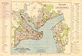 İstanbul'un 1922 yılında üretilmiş bir haritası. Haritada; Avrupa Yakası'nda Eminönü, Fatih, Beyoğlu, İstanbul, Hasköy; Anadolu Yakası'nda ise Üsküdar, Kadıköy ve Moda semtleri görülebilmektedir. (Üreten:Societe anonyme ottomane d'etudes et d'enterprises urbaines)