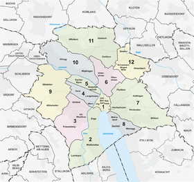 Karta grada Zürich