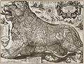 Leo Belgicus haritası (Üreten:Jodocus Hondius)