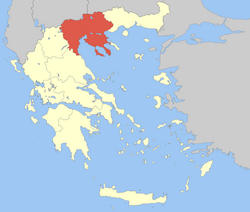 مرکزی مقدونیه نقشه اوستونده یئری