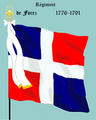 drapeau d’ordonnance du régiment de Forez de 1776 à 1791