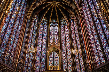 Janelas da capela superior da Sainte-Chapelle (1238-1248)