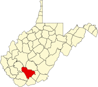 西维吉尼亚州罗利县地图