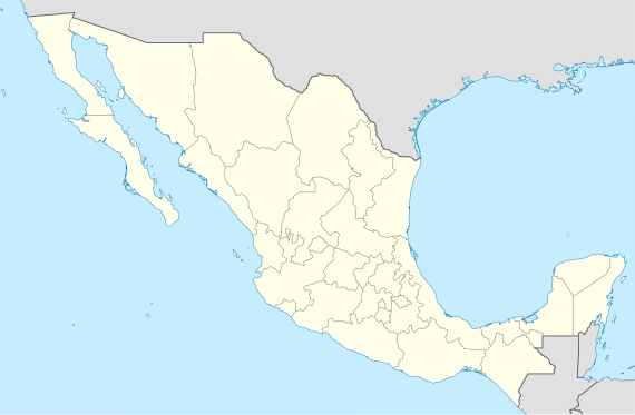 1986 FIFAワールドカップの位置（メキシコ内）