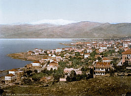 Beiroet rond 1900 (achtergrond: Libanongebergte)