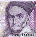 Carl Friedrich Gauß printed on German 10 DM banknote
