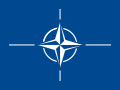 de flagge fan 'e NATO, mei in fjouwerhoeksstjer