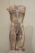 Kouros from Paros, torso, 540-520BC, AM of Delphi, 201319.jpg