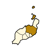 Localisation de Teguise dans l'île de Lanzarote.
