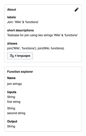 About and Function Explorer widgets on a Test page.