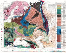 Геологічна карта європейської Росії, 1845 рік