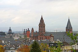 Gamla staden i Mainz sedd från citadellet (2003)