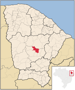 Localização de Senador Pompeu no Ceará
