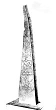 Dynna-Stein mit christlichen Weihnachtsmotiven und Runen der jüngeren Runenreihe - 1050 n. Chr.
