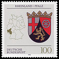 Поштовий знак 1993 року із серії: Герби федеральних земель Федеративної Республіки Німеччина