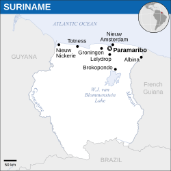 Lokasi Suriname