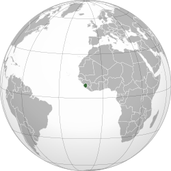 Местоположение на Сиера Леоне в Африка
