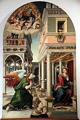 Annonciation de Vincenzo Pagani, Galleria Nazionale delle Marche, Urbino.