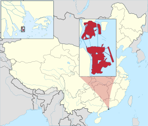 Макао на карте Китая