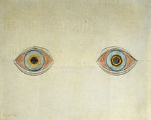 איור מאת אוגוסט נטרר, אמן גרמני שסבל מסכיזופרניה שיצר ציורים רבים של הזיותיו