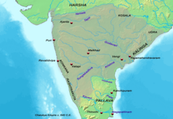 Чалук'я: історичні кордони на карті