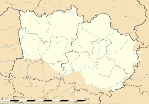 Administracia mapo de la departementoj Mayenne kaj Sarthe