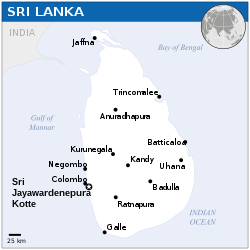 Location of இலங்கையின்